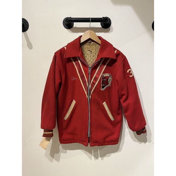 No Brand Other - Vintage 60’s Red Varsity Jacket High School Champions Size XS Mens